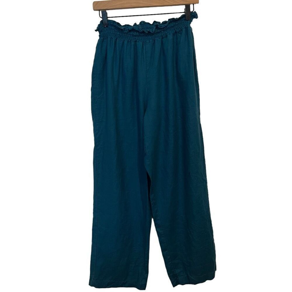House of Harlow 1960 Teal Linen Pants Size M